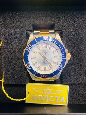 Invicta Two-Tone Silver and Gold Caseback Racing Edition Watch